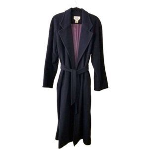 Vintage Cashmere Wool Long Winter Coat Size Small